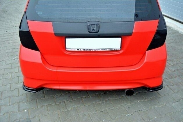 Heck Ansatz Flaps Diffusor passend für HONDA JAZZ MK1 schwarz Hochglanz