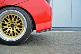 Heck Ansatz Flaps Diffusor passend für HONDA JAZZ MK1 schwarz Hochglanz