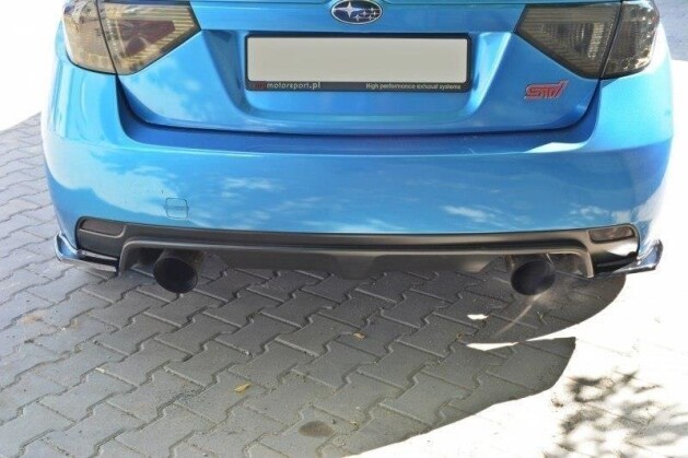 Heck Ansatz Flaps Diffusor für Subaru Impreza WRX STI schwarz Hochglanz