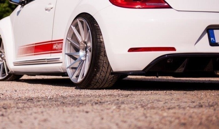 Heck Ansatz Flaps Diffusor passend für VW BEETLE schwarz Hochglanz