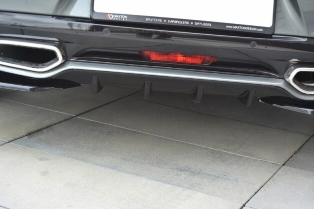 Heck Ansatz Diffusor passend für CITROEN DS5 schwarz Hochglanz