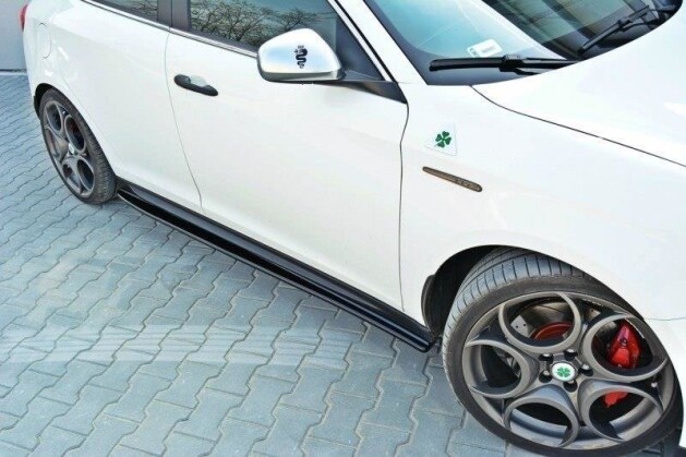 Seitenschweller Ansatz Cup Leisten V.1 passend für Alfa Romeo Giulietta schwarz Hochglanz