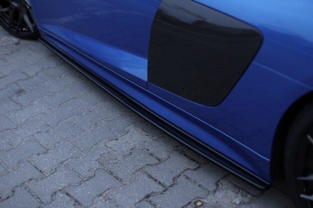 Seitenschweller Ansatz Cup Leisten passend für Audi R8 Mk.2 schwarz Hochglanz