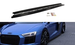 Seitenschweller Ansatz Cup Leisten passend für Audi R8 Mk.2 schwarz Hochglanz