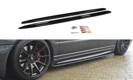 Seitenschweller Ansatz Cup Leisten passend für AUDI S4 B5 schwarz Hochglanz