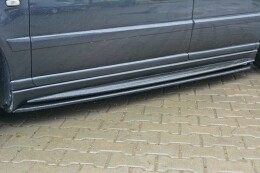 Seitenschweller Ansatz Cup Leisten passend für AUDI S4 B5 schwarz Hochglanz