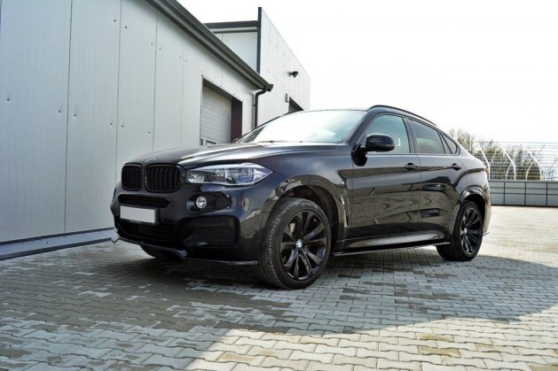 Street+ Seitenschweller Leisten passend für BMW X6 F16 M Paket schwarz Hochglanz