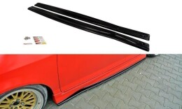 Seitenschweller Ansatz Cup Leisten passend für HONDA JAZZ MK1 schwarz Hochglanz