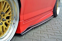 Seitenschweller Ansatz Cup Leisten passend für HONDA JAZZ MK1 schwarz Hochglanz