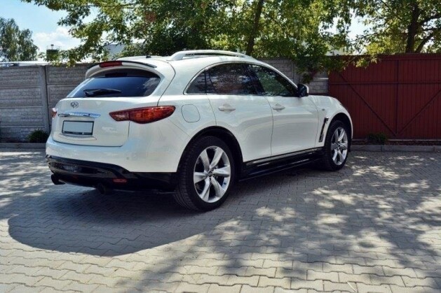 Seitenschweller Ansatz Cup Leisten passend für INFINITI QX70 schwarz Hochglanz