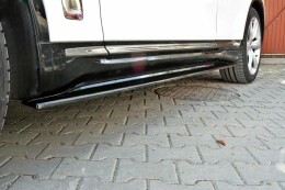 Seitenschweller Ansatz Cup Leisten passend für INFINITI QX70 schwarz Hochglanz