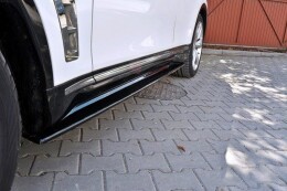 Seitenschweller Ansatz Cup Leisten passend für INFINITI QX70 schwarz Hochglanz