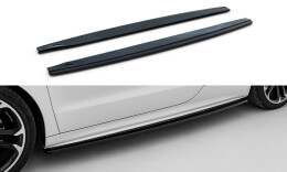 Seitenschweller Ansatz Cup Leisten passend für Peugeot RCZ Mk1 / Mk1 Facelift schwarz Hochglanz