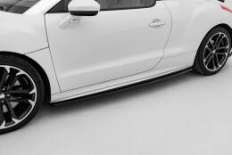 Seitenschweller Ansatz Cup Leisten passend für Peugeot RCZ Mk1 / Mk1 Facelift schwarz Hochglanz