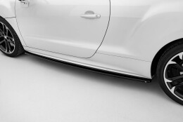 Seitenschweller Ansatz Cup Leisten passend für Peugeot RCZ Mk1 / Mk1 Facelift schwarz Hochglanz