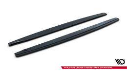 Seitenschweller Ansatz Cup Leisten passend für Peugeot RCZ Mk1 / Mk1 Facelift schwarz Hochglanz