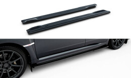 Seitenschweller Ansatz Cup Leisten V.1 passend für Subaru Impreza WRX STI Mk3 Facelift schwarz Hochglanz