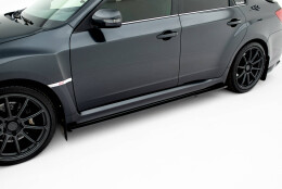 Street+ Seitenschweller Leisten V.1 passend für Subaru Impreza WRX STI Mk3 FL schwarz Hochglanz