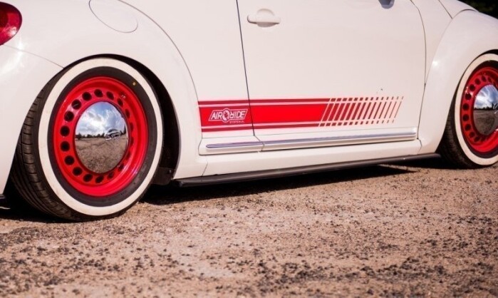 Seitenschweller Ansatz Cup Leisten passend für VW BEETLE schwarz Hochglanz