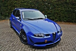 Cup Spoilerlippe Front Ansatz passend für ALFA ROMEO 147 GTA schwarz Hochglanz