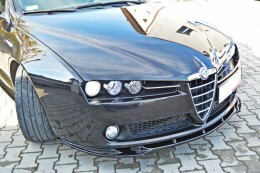 Cup Spoilerlippe Front Ansatz für v.1 ALFA ROMEO 159 schwarz Hochglanz