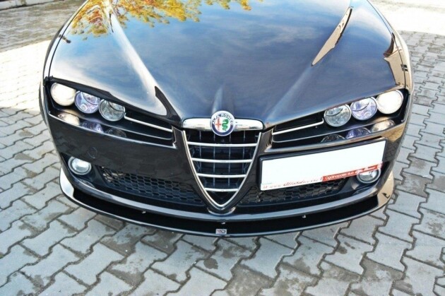 Cup Spoilerlippe Front Ansatz für v.2 ALFA ROMEO 159 schwarz Hochglanz