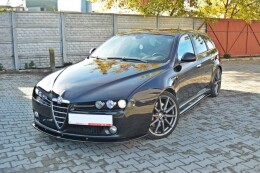 Street+ Spoilerlippe Front Ansatz V.2 passend für Alfa Romeo 159 schwarz Hochglanz