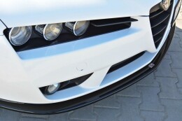 Cup Spoilerlippe Front Ansatz passend für Alfa Romeo Brera schwarz Hochglanz