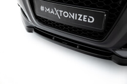 Cup Spoilerlippe Front Ansatz passend für AUDI A3 8P Facelift schwarz Hochglanz