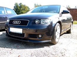 Cup Spoilerlippe Front Ansatz für Audi A3 8P vor FL...