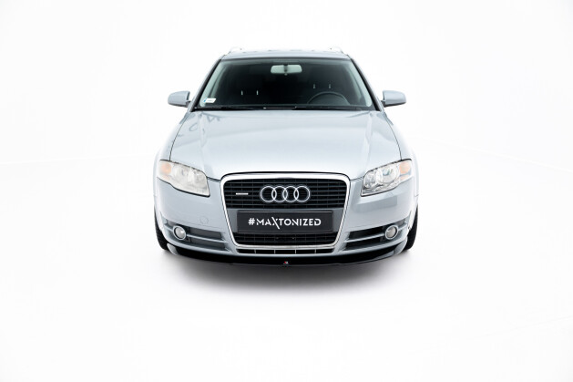 Street+ Spoilerlippe Front Ansatz V.2 passend für Audi A4 B7 schwarz Hochglanz