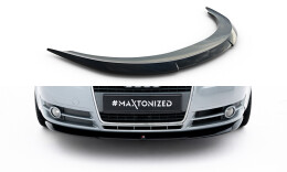 Street+ Spoilerlippe Front Ansatz V.2 passend für Audi A4 B7 schwarz Hochglanz