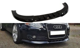 Cup Spoilerlippe Front Ansatz V.1 für Audi A4 B7 schwarz Hochglanz