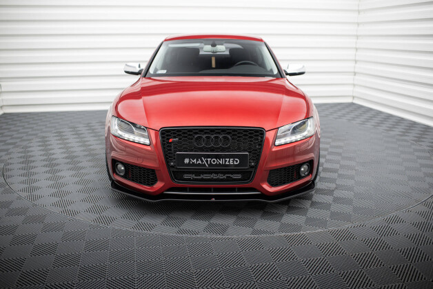 Cup Spoilerlippe Front Ansatz passend für Audi S5 / A5 S-Line 8T schwarz Hochglanz