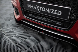 Cup Spoilerlippe Front Ansatz passend für Audi S5 / A5 S-Line 8T schwarz Hochglanz