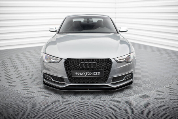 Cup Spoilerlippe Front Ansatz V.2 passend für Audi S5 / A5 S-Line 8T FL schwarz Hochglanz
