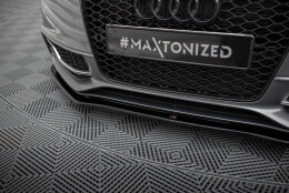 Cup Spoilerlippe Front Ansatz V.2 passend für Audi S5 / A5 S-Line 8T FL schwarz Hochglanz