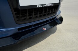 Cup Spoilerlippe Front Ansatz passend für Audi A6 S-Line C6  schwarz Hochglanz