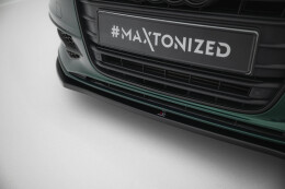 Cup Spoilerlippe Front Ansatz V.1 passend für Audi S6 / A6 S-Line C7 schwarz Hochglanz