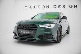 Cup Spoilerlippe Front Ansatz V.1 passend für Audi S6 / A6 S-Line C7 schwarz Hochglanz