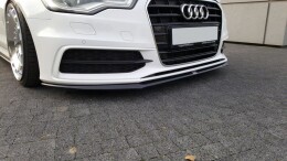 Cup Spoilerlippe Front Ansatz V.2 für Audi S6 / A6 S-Line C7 schwarz Hochglanz