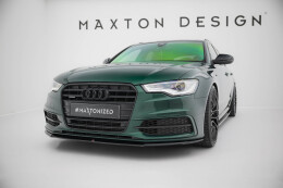 Cup Spoilerlippe Front Ansatz V.2 passend für Audi S6 / A6 S-Line C7 schwarz Hochglanz