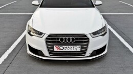 Cup Spoilerlippe Front Ansatz passend für Audi A6 Ultra C7 FL schwarz Hochglanz