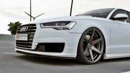 Cup Spoilerlippe Front Ansatz passend für Audi A6 Ultra C7 FL schwarz Hochglanz