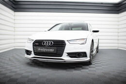 Cup Spoilerlippe Front Ansatz passend für Audi S7 / A7 S-Line C7 FL schwarz Hochglanz