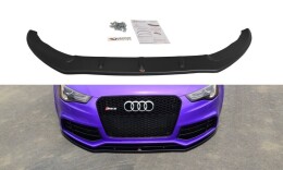 Cup Spoilerlippe Front Ansatz für Audi RS5 8T / 8T FL schwarz Hochglanz