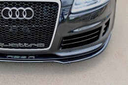 Cup Spoilerlippe Front Ansatz passend für AUDI RS6 C6 schwarz Hochglanz