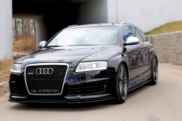 Cup Spoilerlippe Front Ansatz passend für AUDI RS6 C6 schwarz Hochglanz