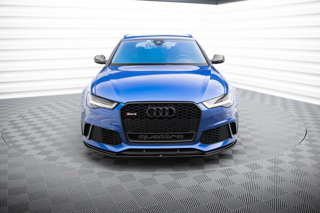 Cup Spoilerlippe Front Ansatz V.1 passend für Audi RS6 C7 / C7 Facelift schwarz Hochglanz