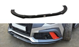 Cup Spoilerlippe Front Ansatz V.2 für Audi RS6 C7 / C7 FL schwarz Hochglanz